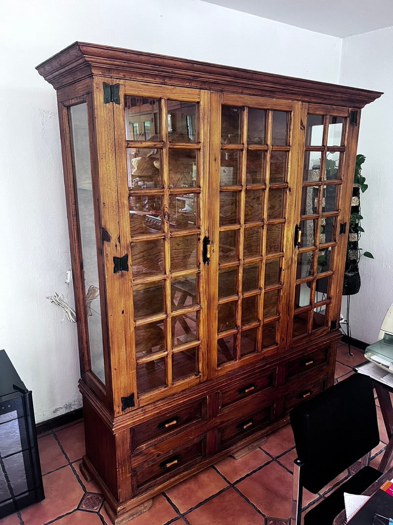 Vitrina Madera Rústica con 6 Cajones (CF1508241)