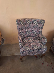 Sala Floreada Marco de Madera Tallado