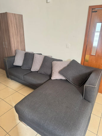 Sillón en L Gris Obscuro