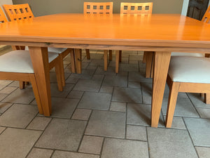 Comedor Cedro Blanco 8 Sillas Cuadrado