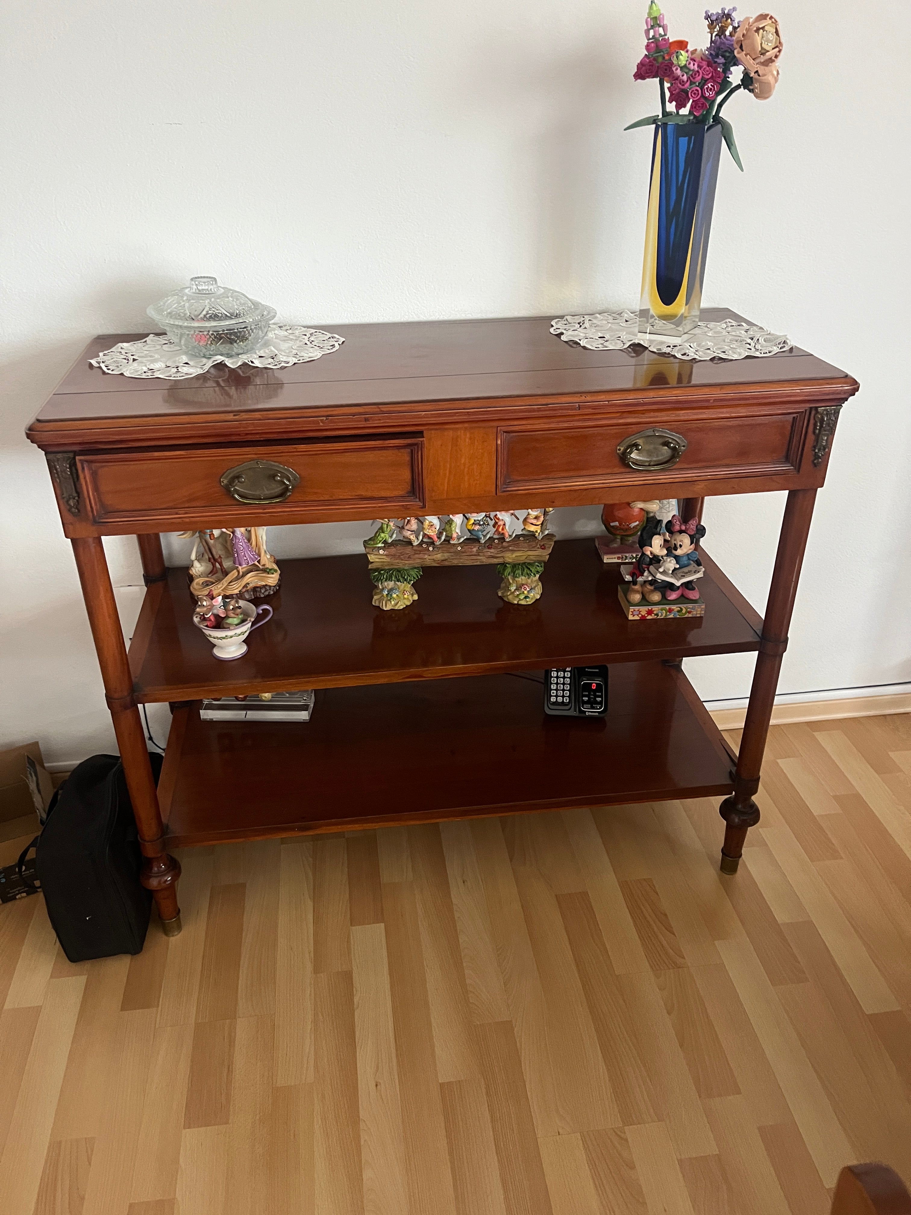 Comedor Antiguo con 6 Sillas, Trinchador, Vitrina y Bufetera (CF1802252)