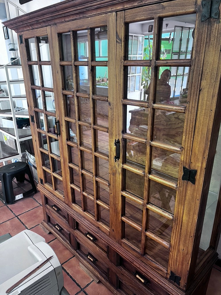Vitrina Madera Rústica con 6 Cajones (CF1508241)