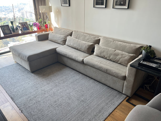 Sala en L Modular con Tela Protectora