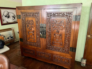 Armario Chino en Madera Tipo Cerezo